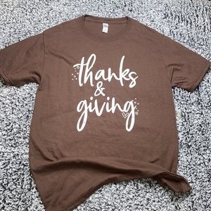 Fall Thanks Graphic Tee Size S